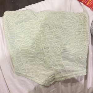 Light green strapless top